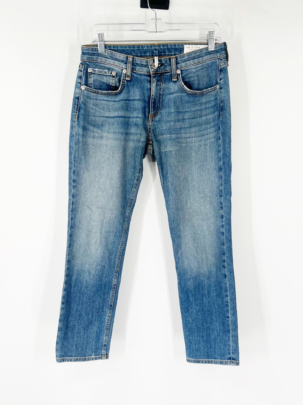 Rag & Bone Dre Low Rise Slim Boyfriend Jeans in Clean Marie